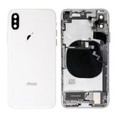 BACK COVER FULL ASSEMBLY - SILVER FOR IPHONE X