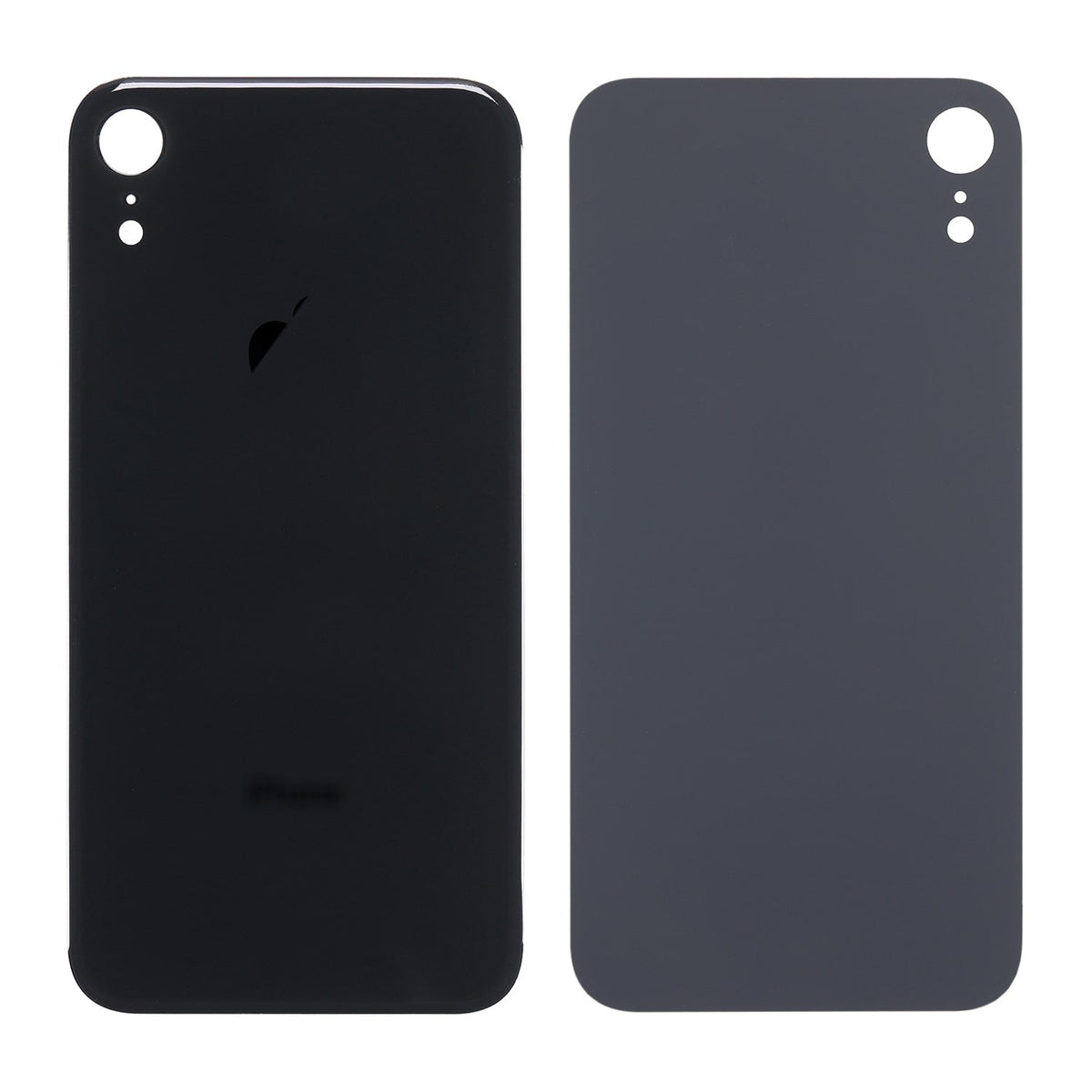 BLACK BACK COVER GLASS FOR IPHONE XR