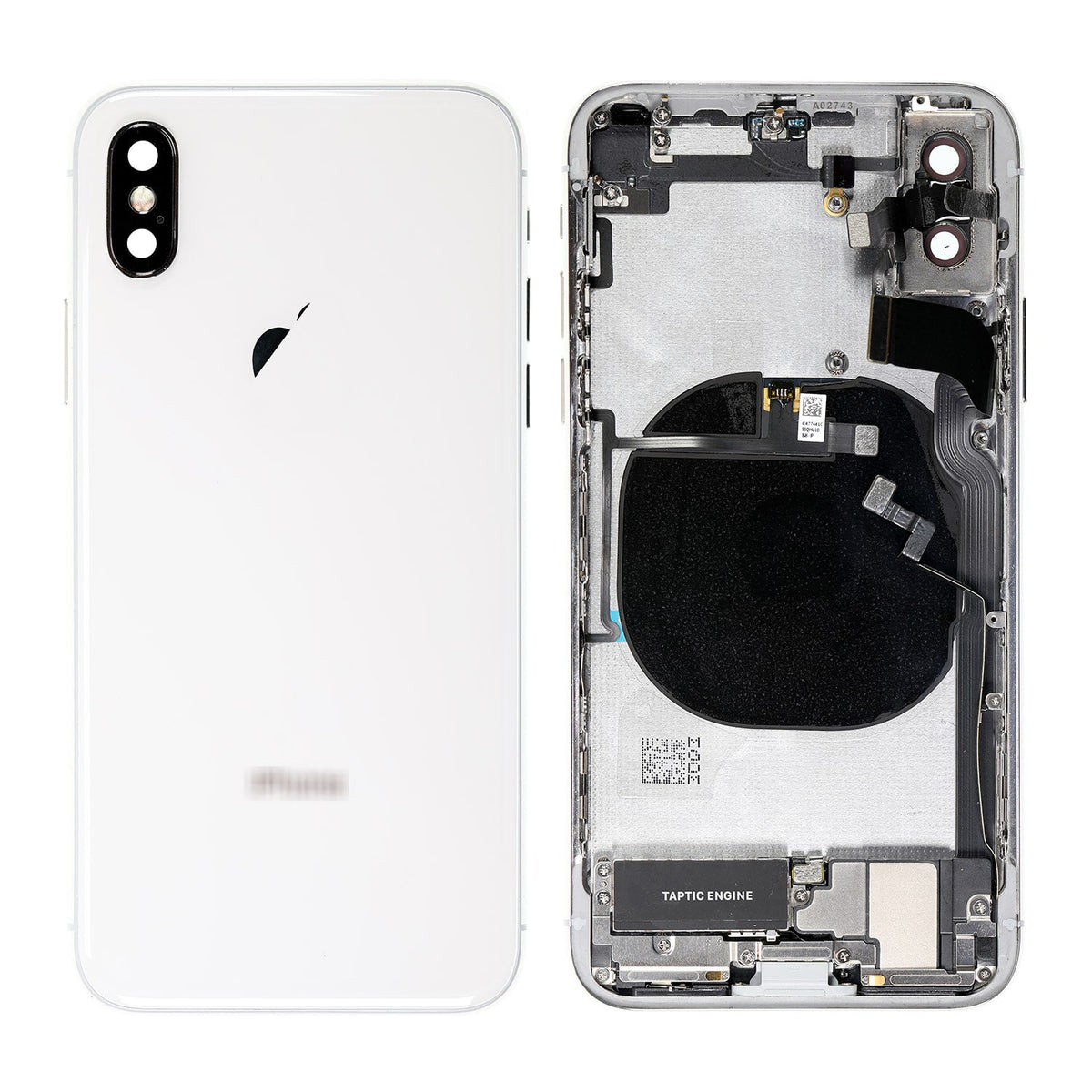 BACK COVER FULL ASSEMBLY - SILVER FOR IPHONE XS