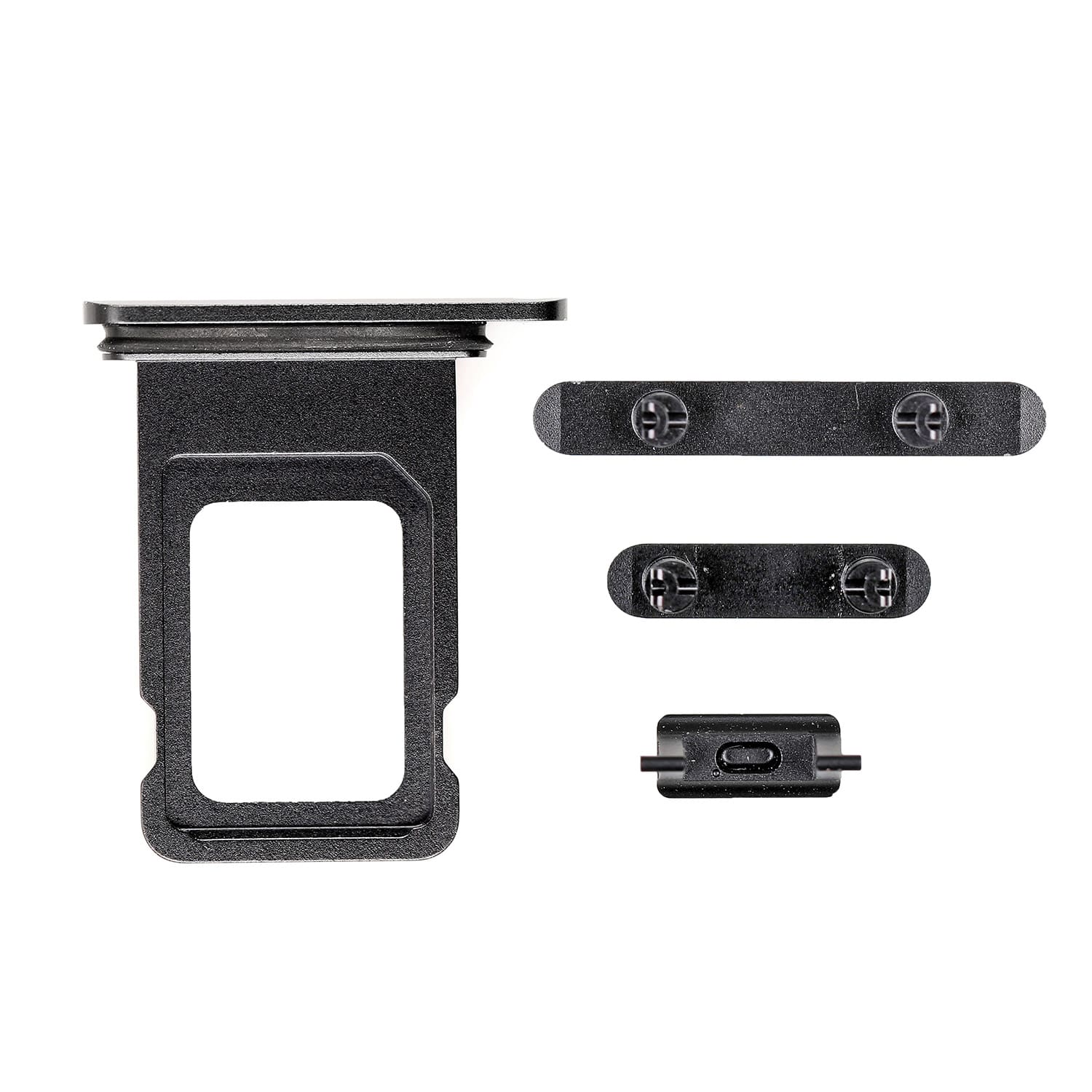 SPACE GRAY SIDE BUTTONS SET WITH SINGLE SIM CARD TRAY FOR IPHONE XR