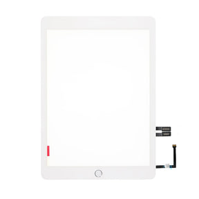 TOUCH SCREEN ASSEMBLY WITH SILVER HOME BUTTON ASSEMBLY FOR IPAD 6- WHITE