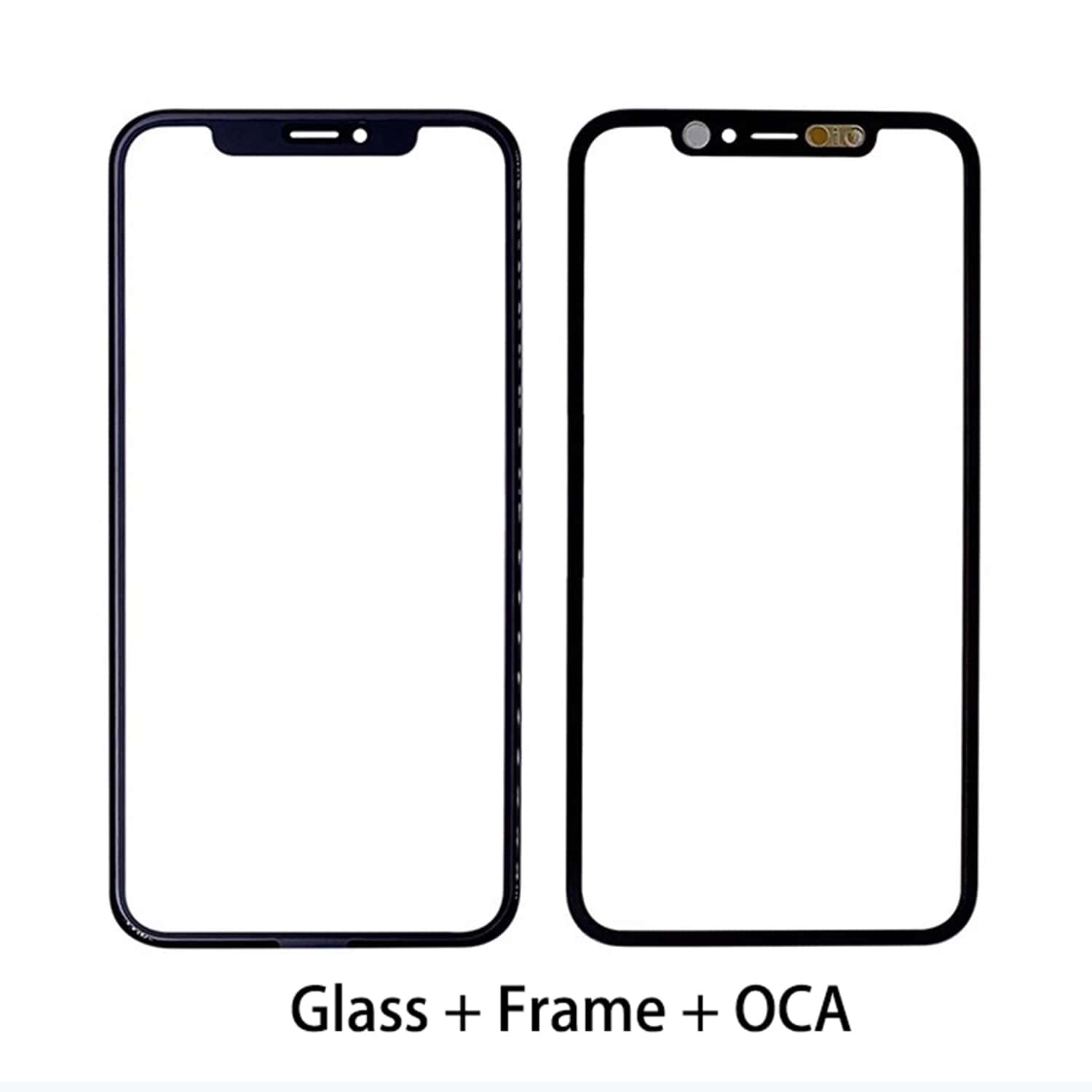 FRONT GLASS WITH FRAME BEZEL ASSEMBLED OCA FILM FOR IPHONE 11