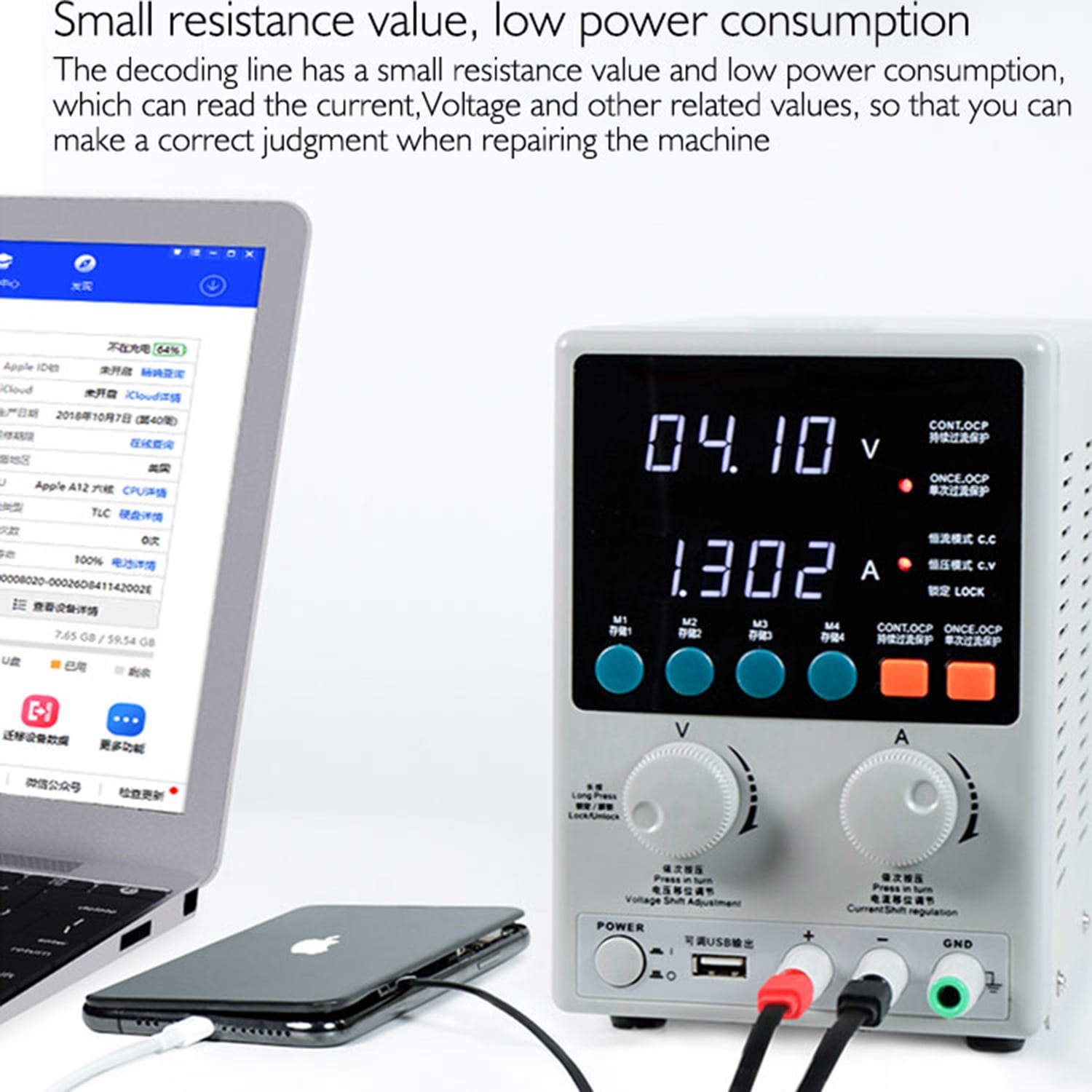 MEGA-IDEA BATTERY DECODING POWER CABLE FOR IPHONE 6-XSMAX