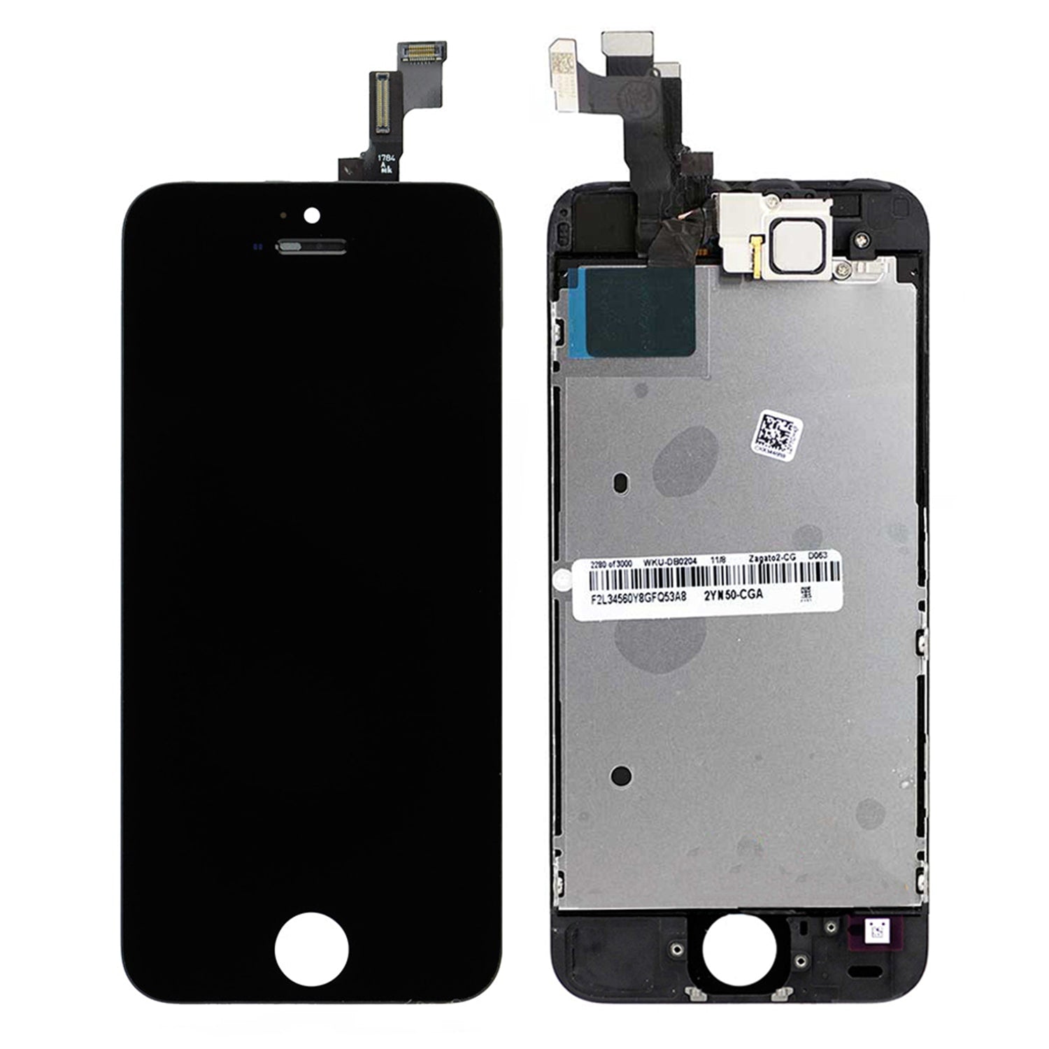 BLACK LCD SCREEN FULL ASSEMBLY WITHOUT HOME BUTTON FOR IPHONE SE