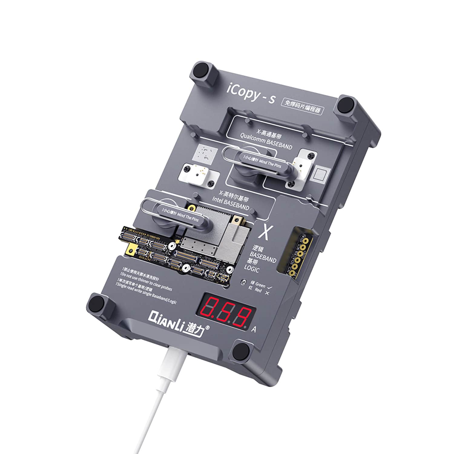 TOOLPLUS QIANLI ICOPY-S DOUBLE - SIDED 4IN1 LOGIC BASEBAND EEPROM CHIP NON-REMOVAL FOR IPHONE X/XR/XS/XSMAX