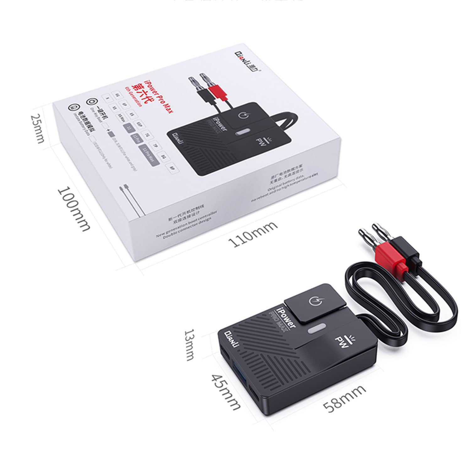 QIANLI TOOLPLUS IPOWER PRO MAX POWER LINE WITH ON/OFF SWITCH FOR IPHONE 6-11 PRO MAX