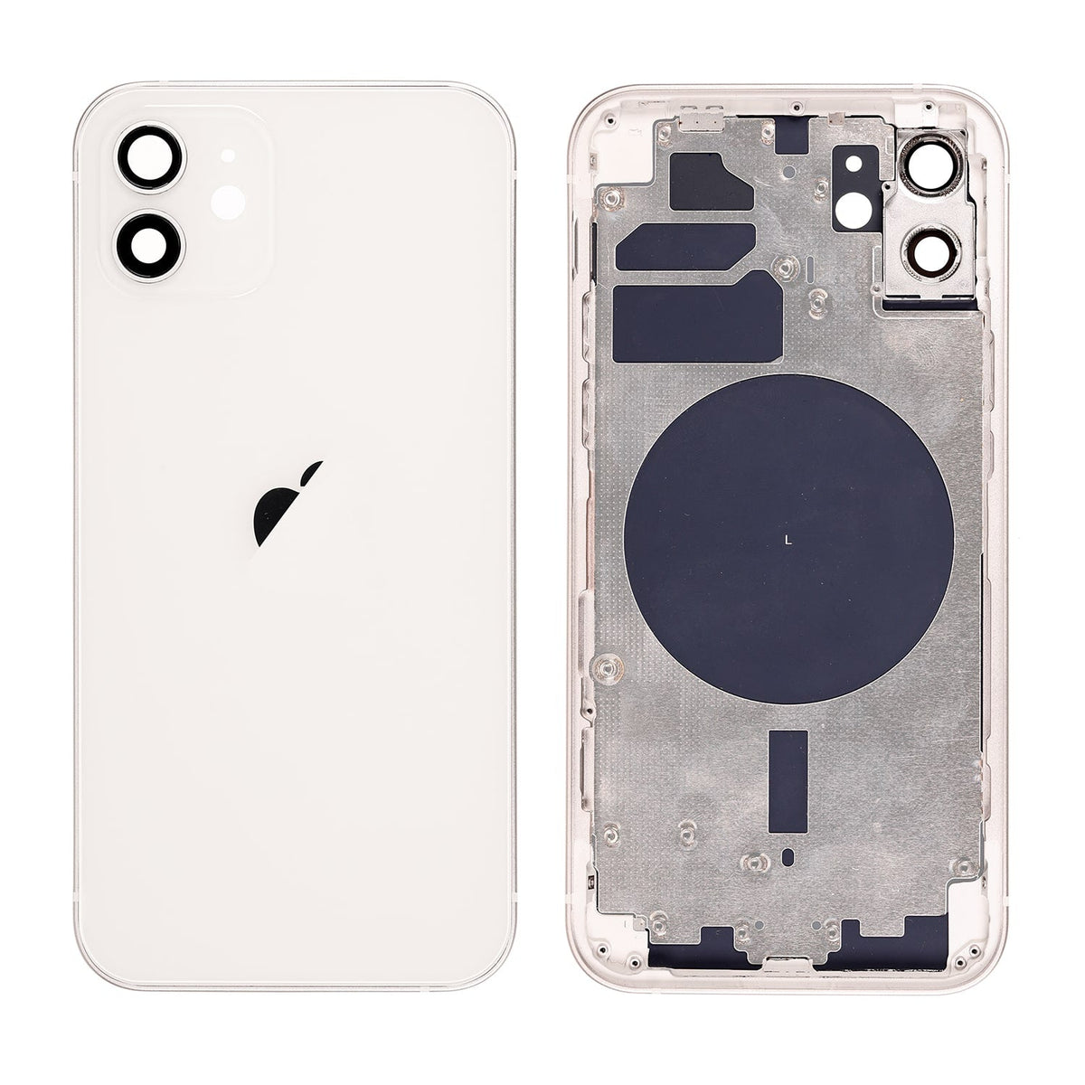 REAR HOUSING WITH FRAME FOR IPHONE 12 - WHITE