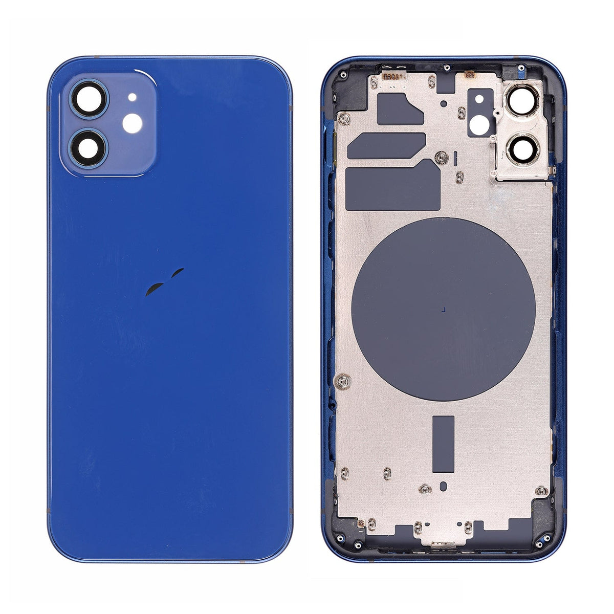 REAR HOUSING WITH FRAME FOR IPHONE 12 - BLUE