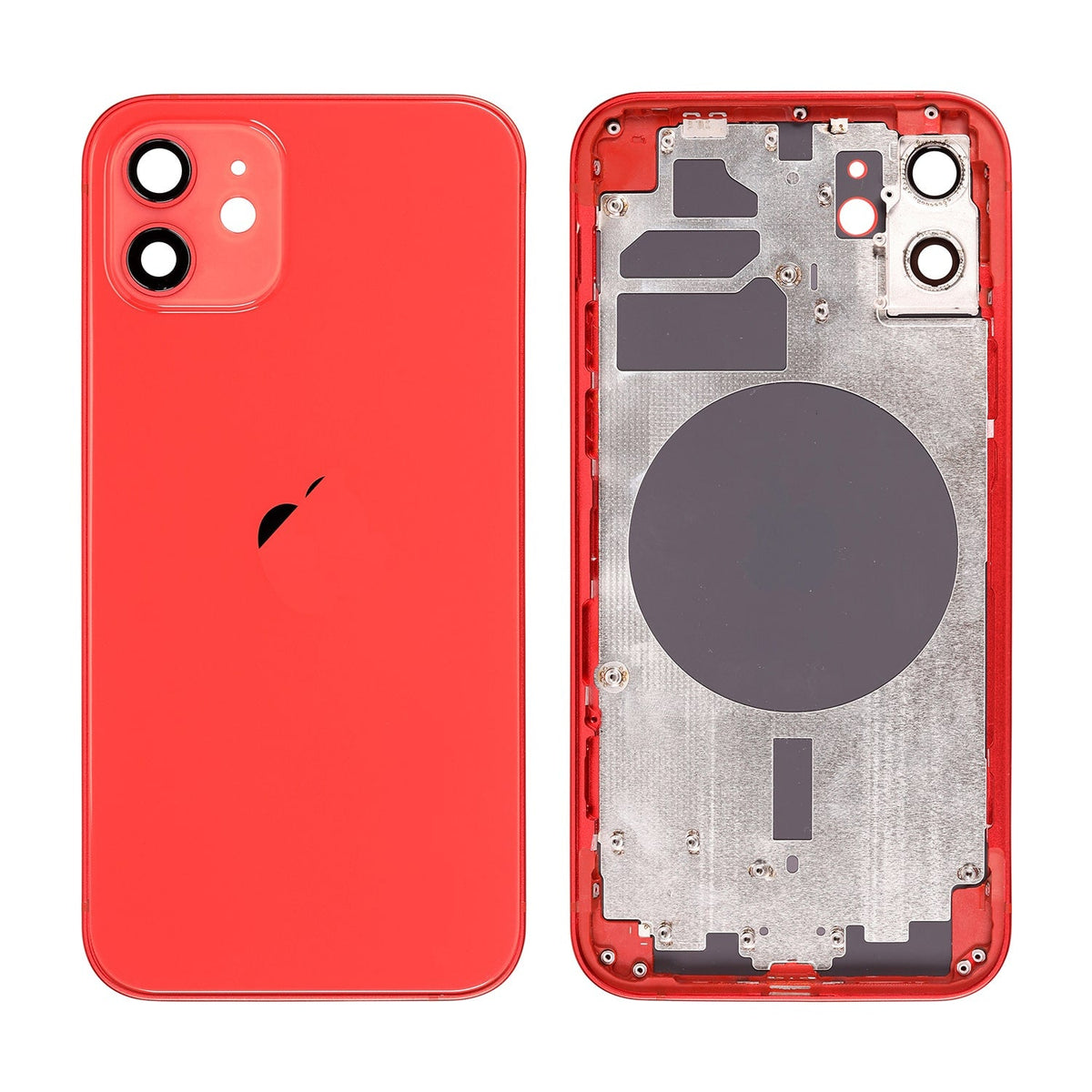 REAR HOUSING WITH FRAME FOR IPHONE 12 - RED