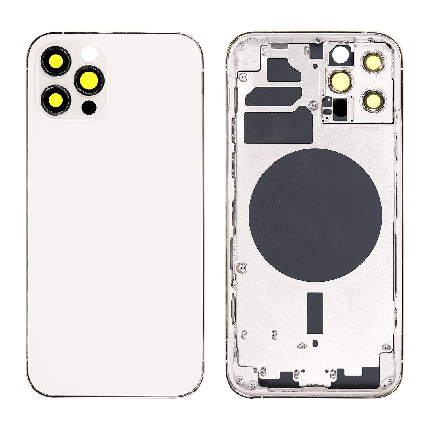 SILVER REAR HOUSING WITH FRAME  FOR IPHONE 12 PRO