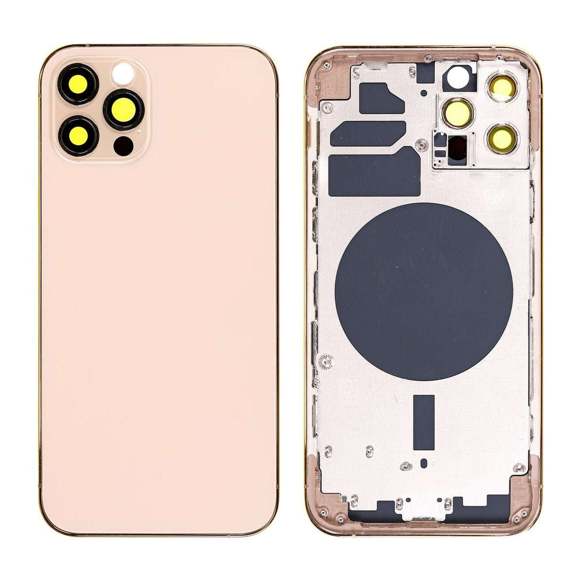 GOLD REAR HOUSING WITH FRAME FOR IPHONE 12 PRO