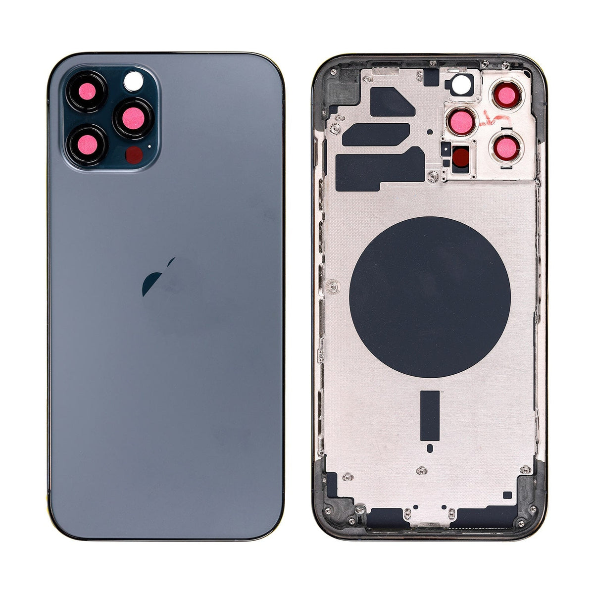 PACIFIC BLUE REAR HOUSING WITH FRAME FOR IPHONE 12 PRO MAX