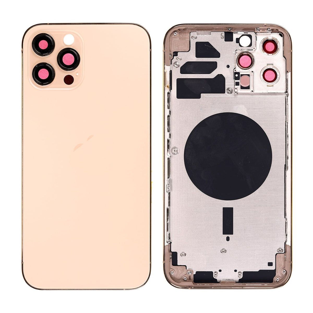 GOLD REAR HOUSING WITH FRAME FOR IPHONE 12 PRO MAX