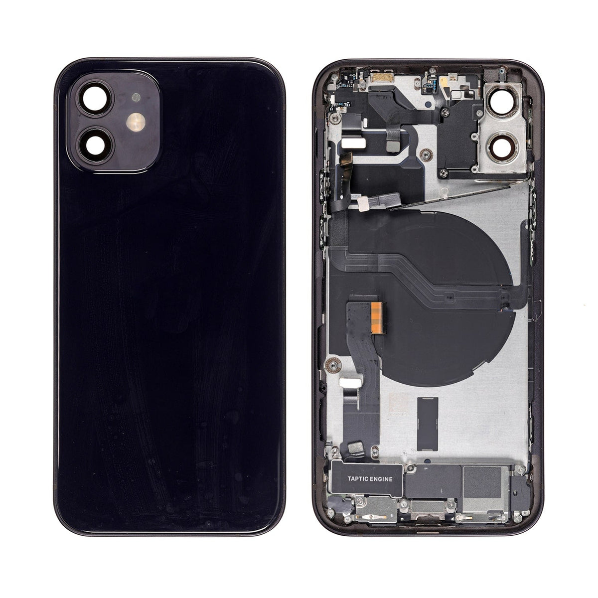 BACK COVER FULL ASSEMBLY FOR IPHONE 12 - BLACK