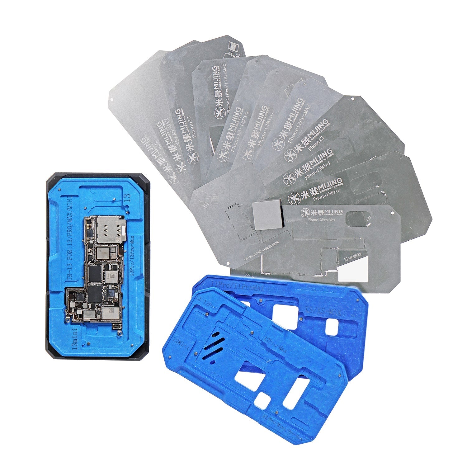 MIJING Z20 PRO COMPREHENSIVE BGA REBALLING FIXTURE 14IN1 TOOL SET FOR IPHONE X-13PROMAX