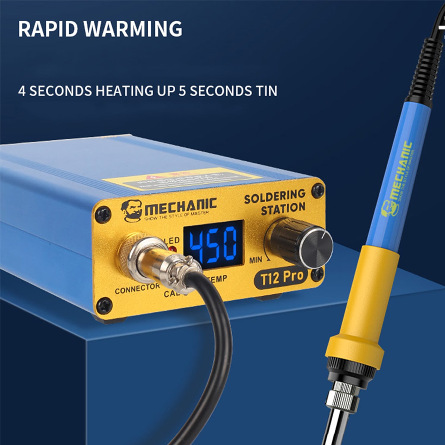 MECHANIC T12 PRO INTELLIGENT ANTI-STATIC TEMPERATURE DIGITAL SOLDERING STATION