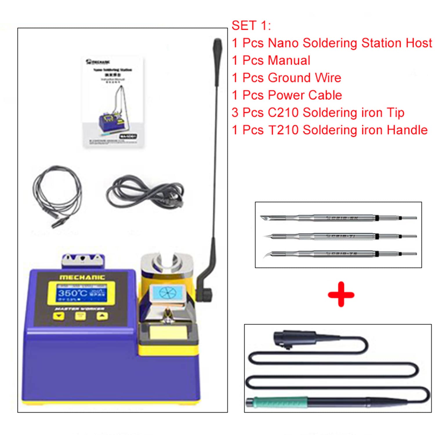 MECHANIC MA-SD01 MICRO NANO SOLDERING STATION FOR T245 /T210 /T115 HANDLE IRON HEAD