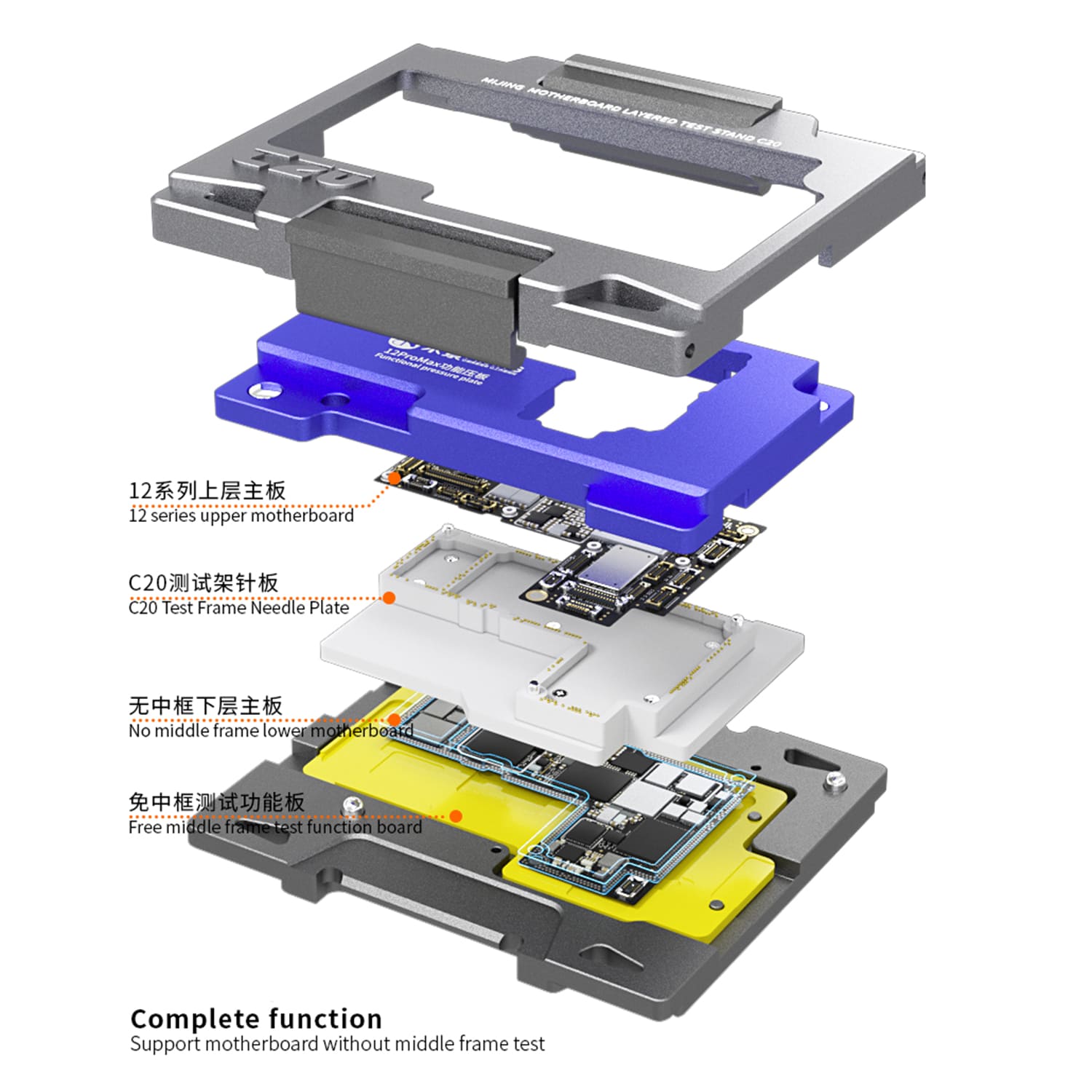 MIJING C20 FOR IPHONE 12/12MINI/12PRO/12PROMAX MAIN BOARD FUNCTION TESTING FIXTURE