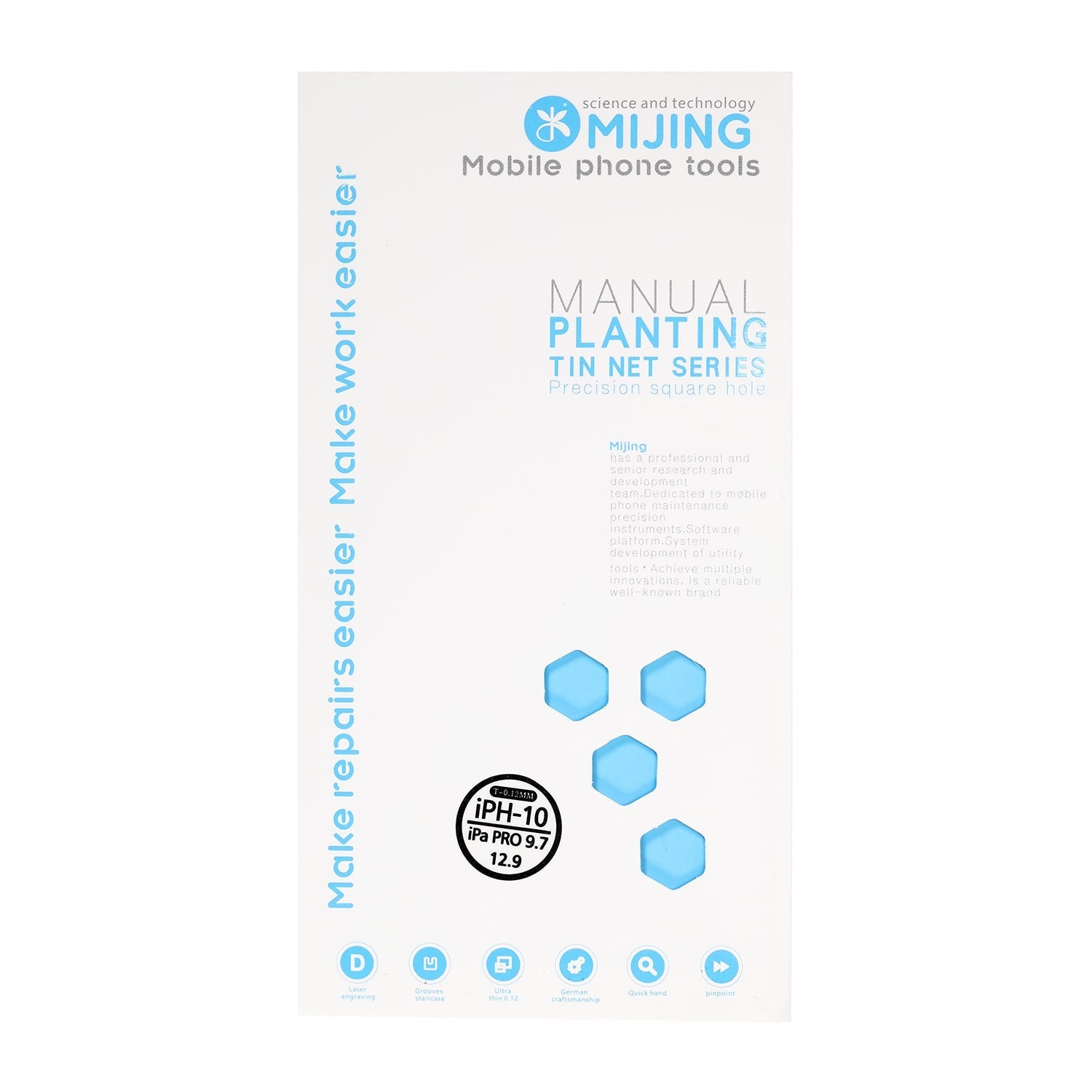 MIJING HIGH PRECISION BGA REBALLING STENCIL FOR IPAD SERIES