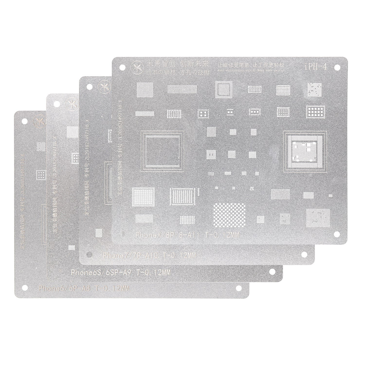 MIJING HIGH PRECISION BGA REBALLING STENCIL FOR IPHONE 12 SERIES