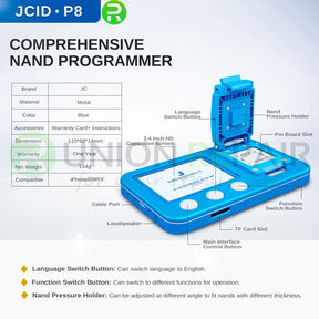 JCID-P8 2 IN 1 ENGINEERING PROTOTYPE BOARD PCIE PROGRAMMER FOR IPHONE 8/8P/X