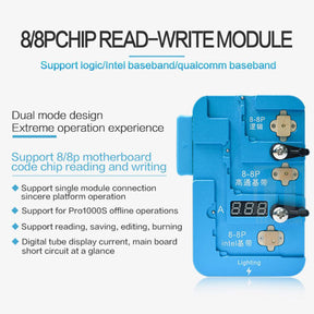 JC MODULE BASEBAND (INTEL & QUALCOMM) & LOGIC EEPROM IC READ/WRITE PROGRAMMER FOR IPHONE 8/8P