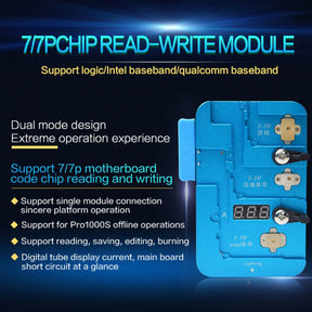 JC MODULE BASEBAND (INTEL & QUALCOMM) & LOGIC EEPROM IC READ/WRITE PROGRAMMER FOR IPHONE 7/7P