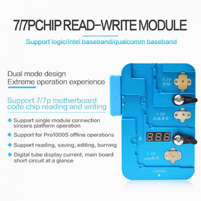 JC MODULE BASEBAND (INTEL & QUALCOMM) & LOGIC EEPROM IC READ/WRITE PROGRAMMER FOR IPHONE 7/7P