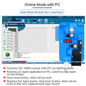 JC MODULE 3IN1 LOGIC BASEBAND EEPROM CHIP NON-REMOVAL FOR IPHONE XR/XS/XS MAX