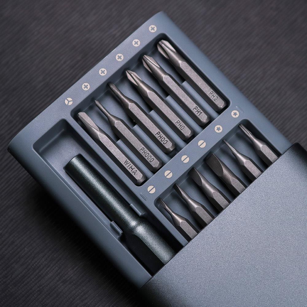 XIAOMI MIJIA WIHA SCREWDRIVER KIT 24 IN 1 PRECISION MAGNETIC BITS - GRAY