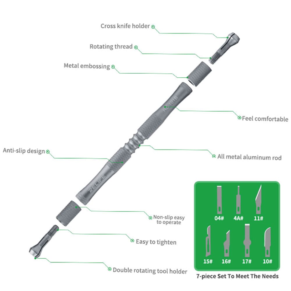 RELIFE RL-101B 8 IN 1CPU REMOVE GLUE BLADE KNIFE SET