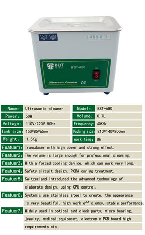 STAINLESS STEEL ULTRASONIC CLEANER #BST-A80