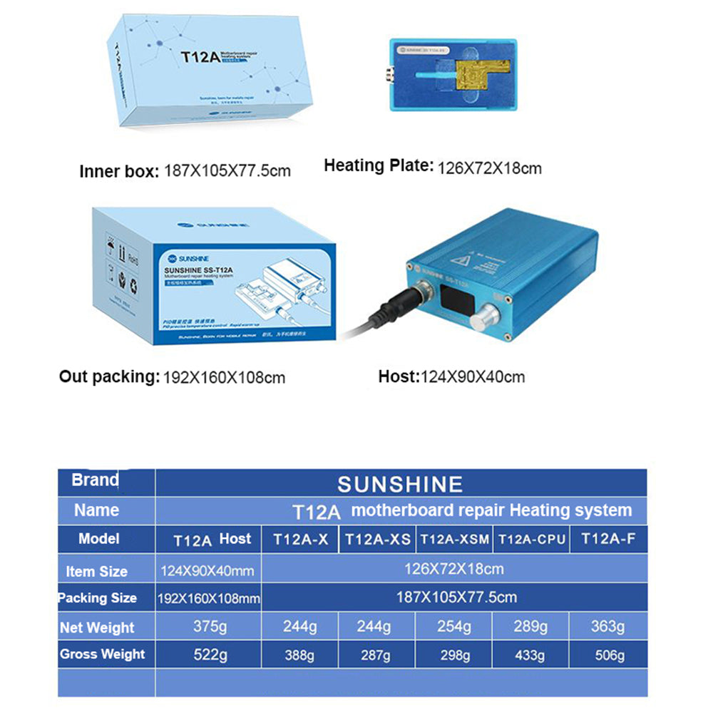 SS-T12A  MAIN UNIT MAINBOARD PREHEATER FOR IPHONE X-13PROMAX