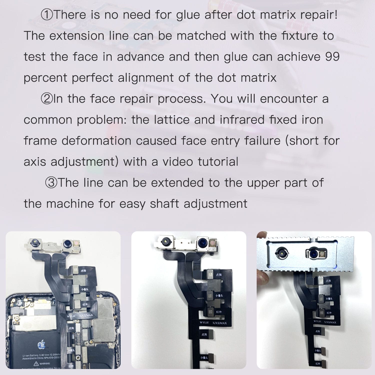 WYLIE DOT MATRIX EXTENSION CABLE FOR IPHONE FACE REPAIR
