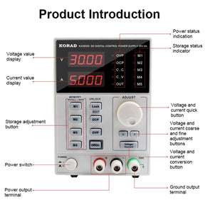 KA3005D 30V 5A 150W HIGH ACCURACY PROGRAMMABLE ADJUSTABLE DIGITAL DC POWER SUPPLY