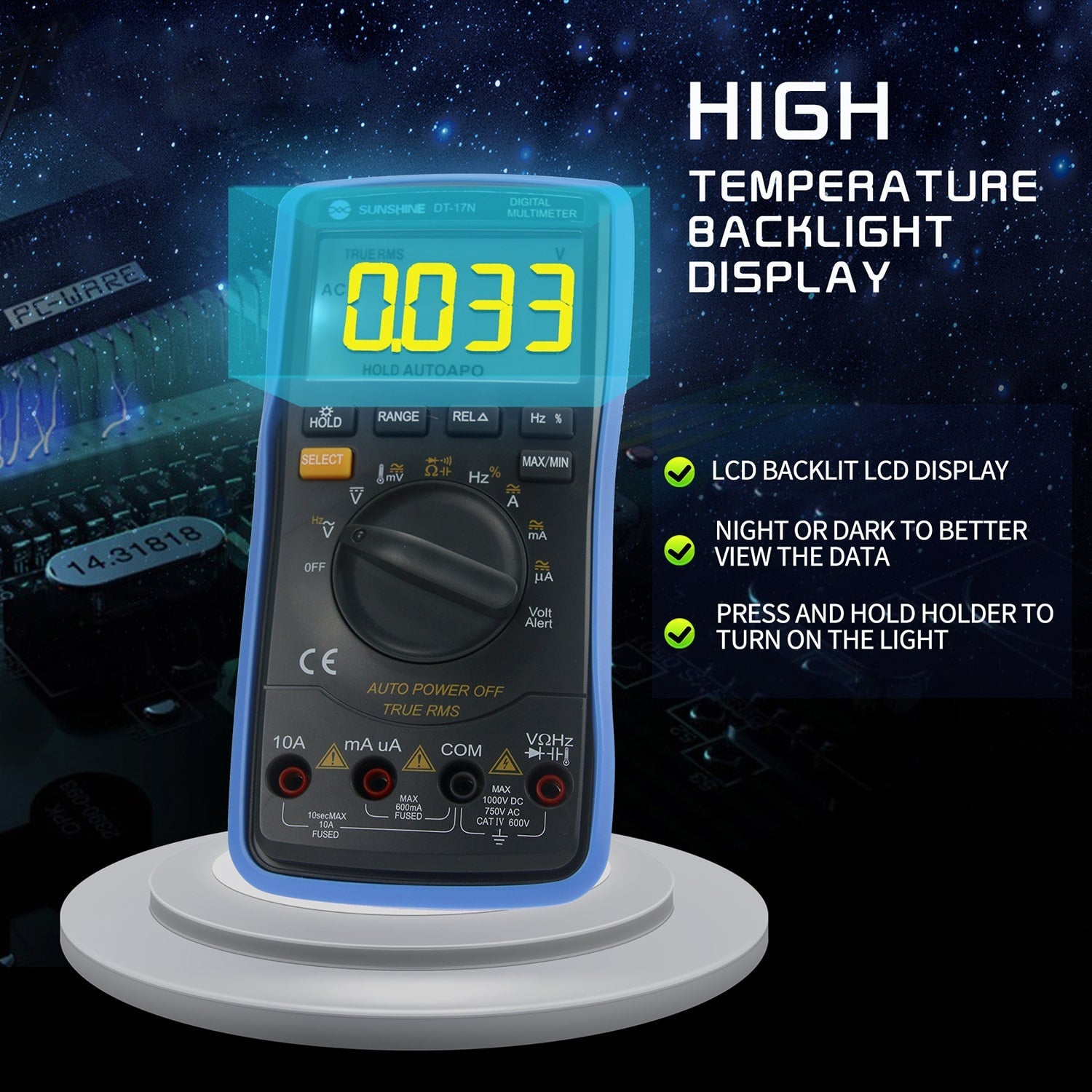 SUNSHINE DT-17N FULLY AUTOMATIC DIGITAL MULTIMETER