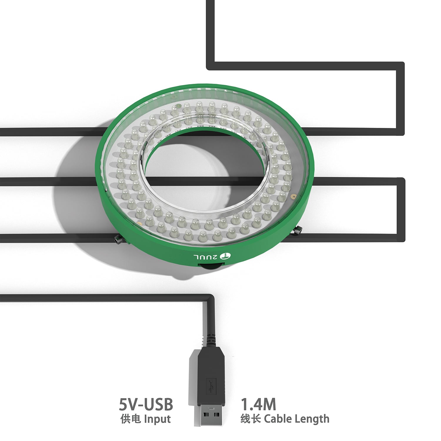 2UUL ADJUSTABLE LED MICROSCOPE LAMP