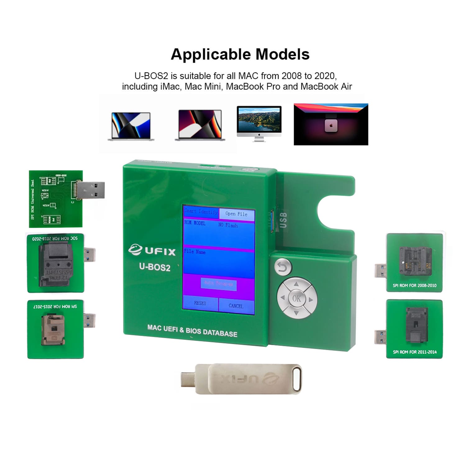 UFIX U-BOS2 DATA ASSISTANT FOR MACBOOK UEFI & BIOS DATABASE READ WRITE BACKUP REPAIR