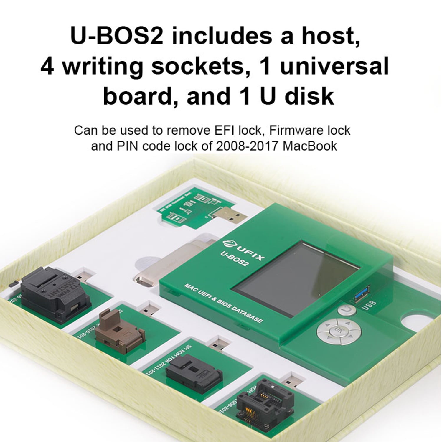 UFIX U-BOS2 DATA ASSISTANT FOR MACBOOK UEFI & BIOS DATABASE READ WRITE BACKUP REPAIR