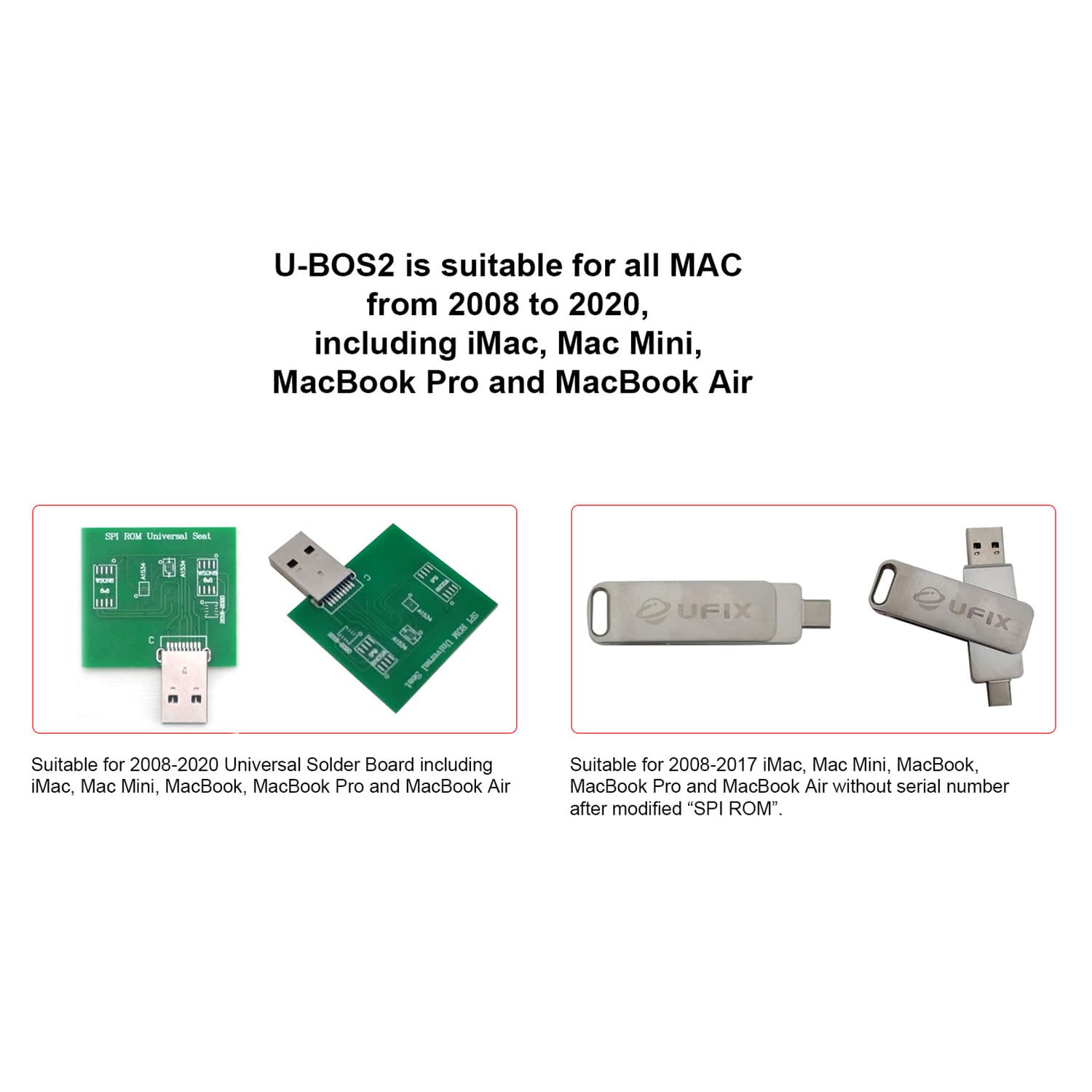 UFIX U-BOS2 DATA ASSISTANT FOR MACBOOK UEFI & BIOS DATABASE READ WRITE BACKUP REPAIR