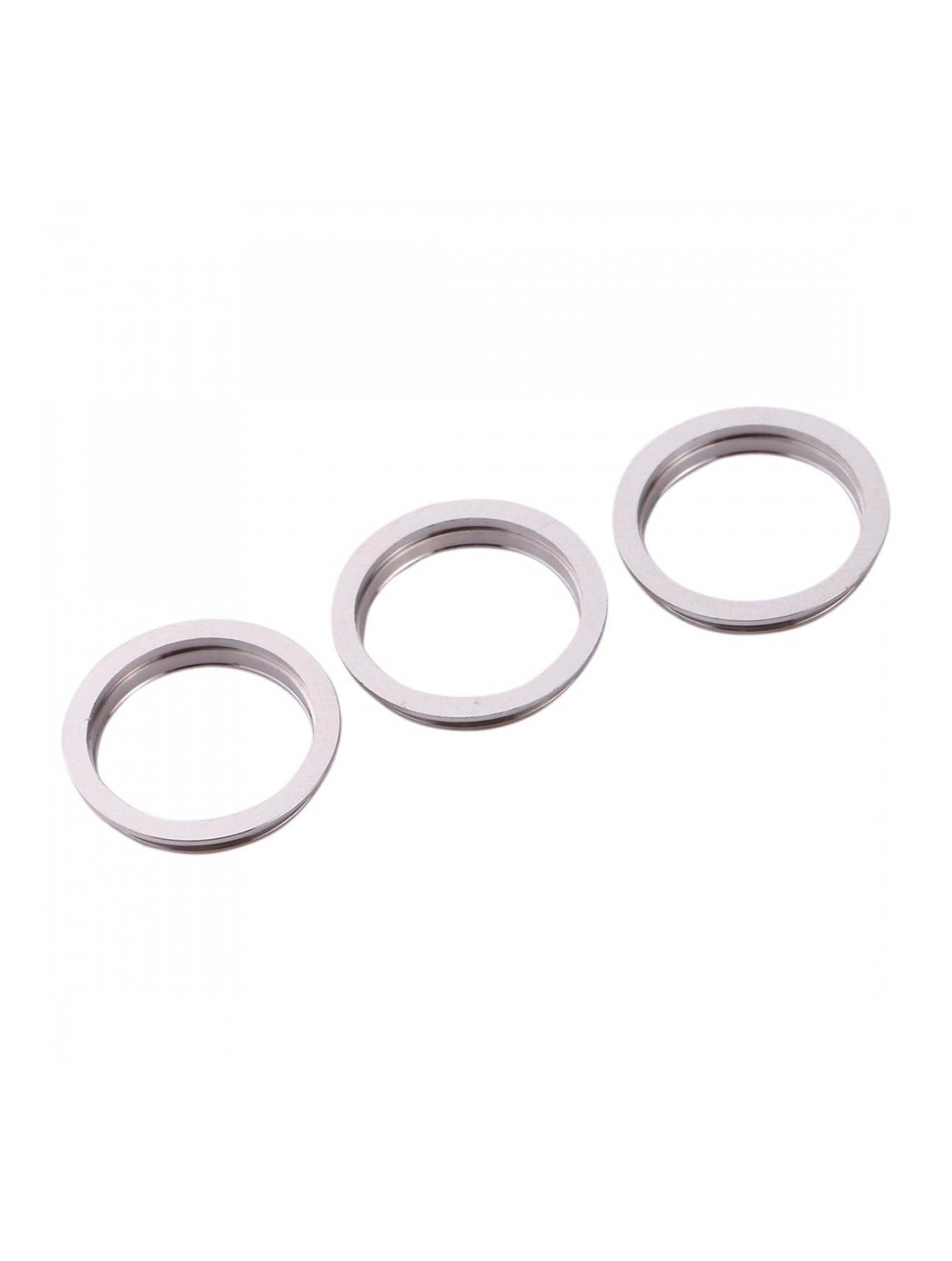 SILVER - BACK CAMERA BEZEL RING ONLY (3 PIECE SET) FOR IPHONE 12 PRO  (10 PACK)