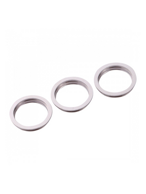 SILVER - BACK CAMERA BEZEL RING ONLY (3 PIECE SET) FOR IPHONE 12 PRO  (10 PACK)