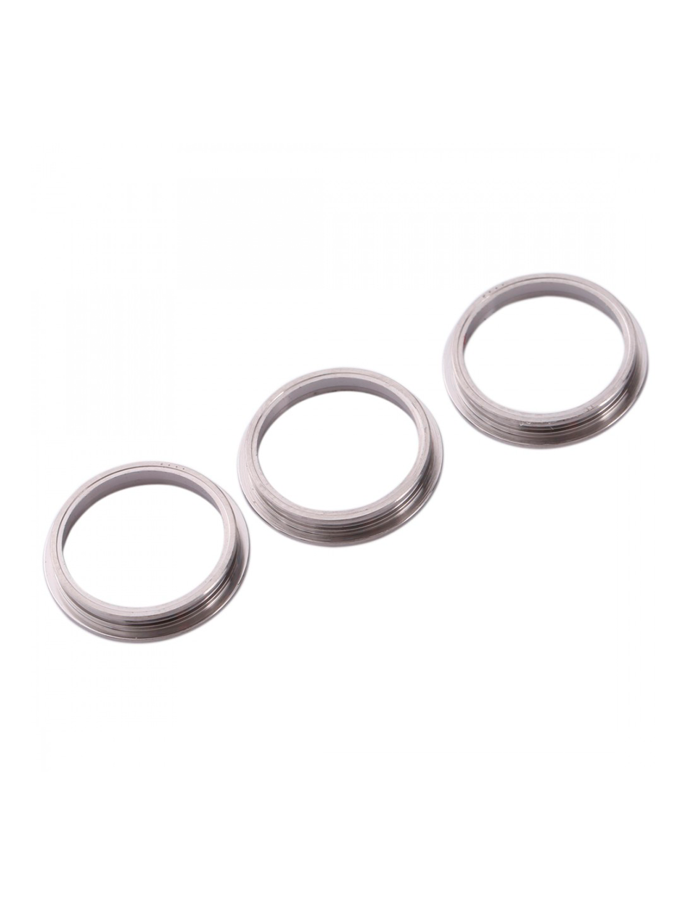 SILVER - BACK CAMERA BEZEL RING ONLY (3 PIECE SET) FOR IPHONE 12 PRO  (10 PACK)