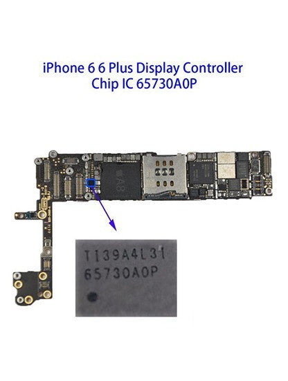 DISPLAY DRIVER CHESTNUT CONTROLLER IC COMPATIBLE WITH IPHONE 5C / 5S / 6 / 6 PLUS / 6S / 6S PLUS / 7 / 7 PLUS / 8 / 8 PLUS / XR (U3 U1501 U4000 U3703 TI 65730A0P 20 PINS)