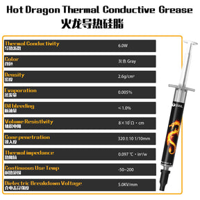 2UUL HOT DRAGON THERMAL CONDUCTIVE GREASE 2TUBES/BOX