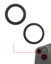 MIDNIGHT BACK CAMERA BEZEL RING ONLY (2 PIECE SET) COMPATIBLE FOR IPHONE 14 / 14 PLUS