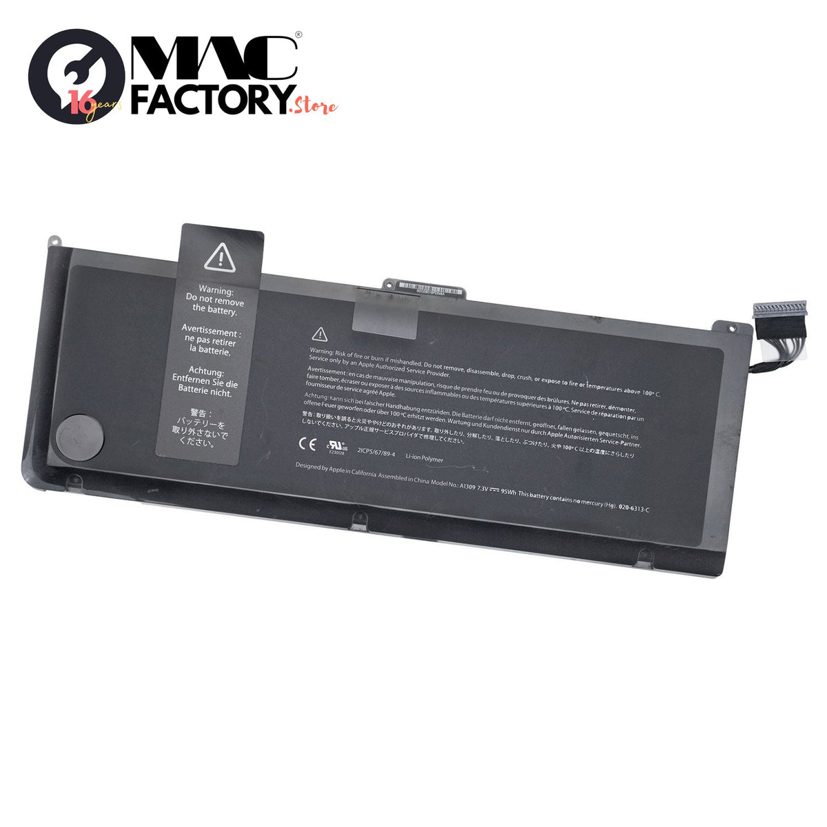 Avance A1309 7.3V/95W 11200MAH Battery for Apple MacBook Pro Unibody 17" A1297 EARLY 2009 MID 2010