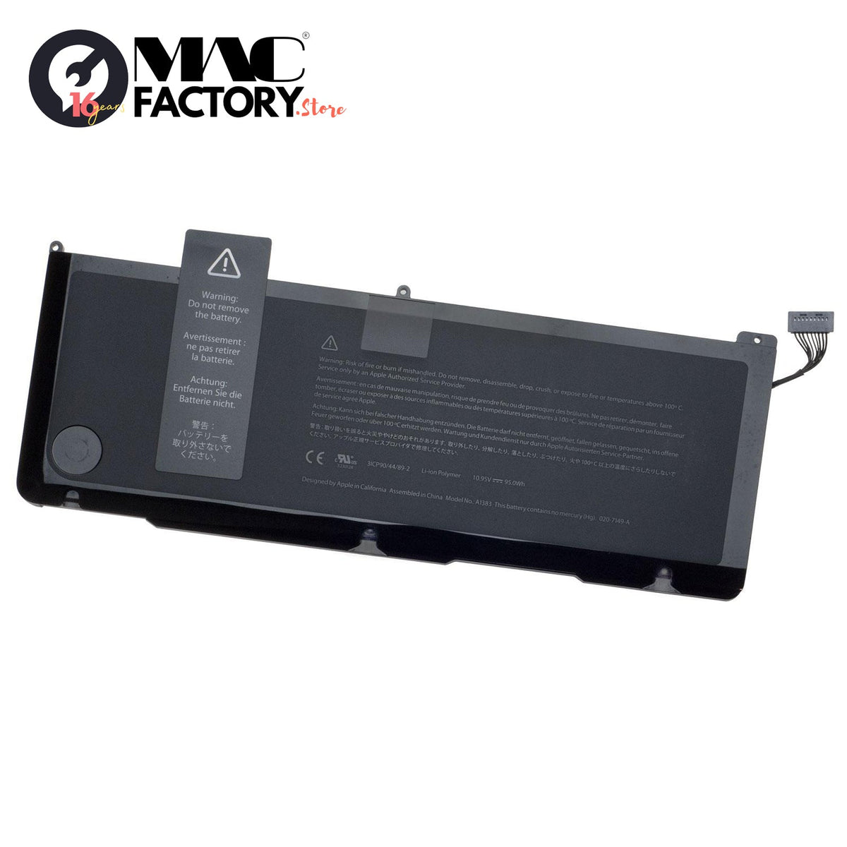 Avance A1383 10.95V/95WH 8700MAH Battery for Apple MacBook Pro Unibody 17" A1297 EARLY & LATE 2011