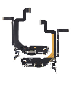 SPACE BLACK CHARGING PORT FLEX CABLE COMPATIBLE WITH IPHONE 14 PRO MAX