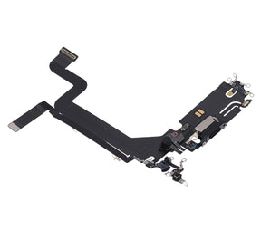 SPACE BLACK CHARGING PORT FLEX CABLE COMPATIBLE WITH IPHONE 14 PRO MAX